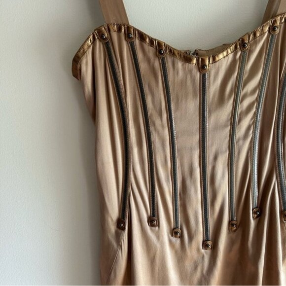 Vintage Dolce & Gabbana F/W 2007 Silver Zipper Dress sz 46 - Picture 13 of 16